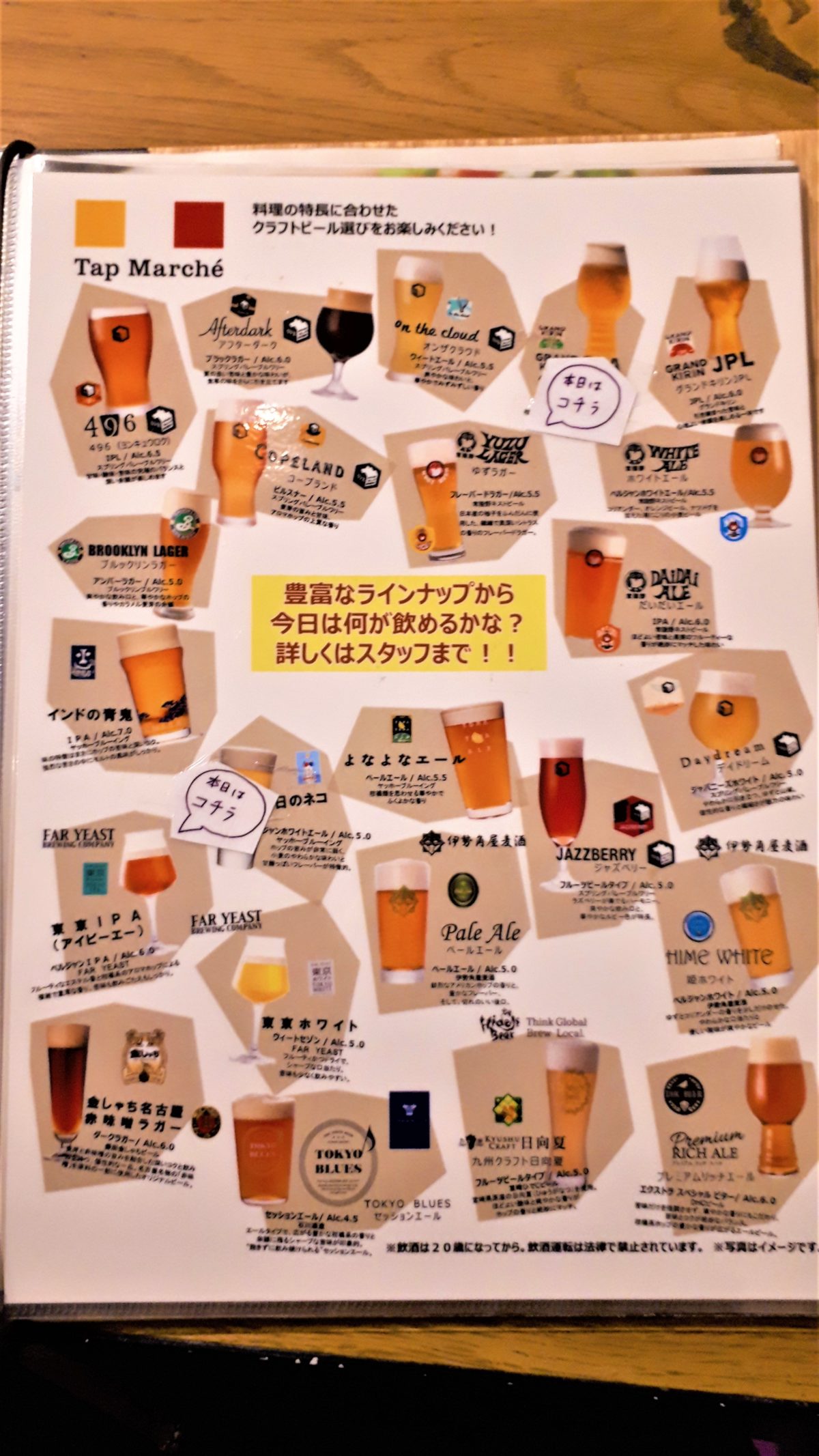 カフェノイモンドのクラフトビール
