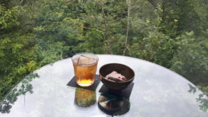 【レビュー】札幌カフェ『カフェ 崖の上』～ガラスのテーブル席が特等席！緑に浮かんで包まれて…【定山渓】
