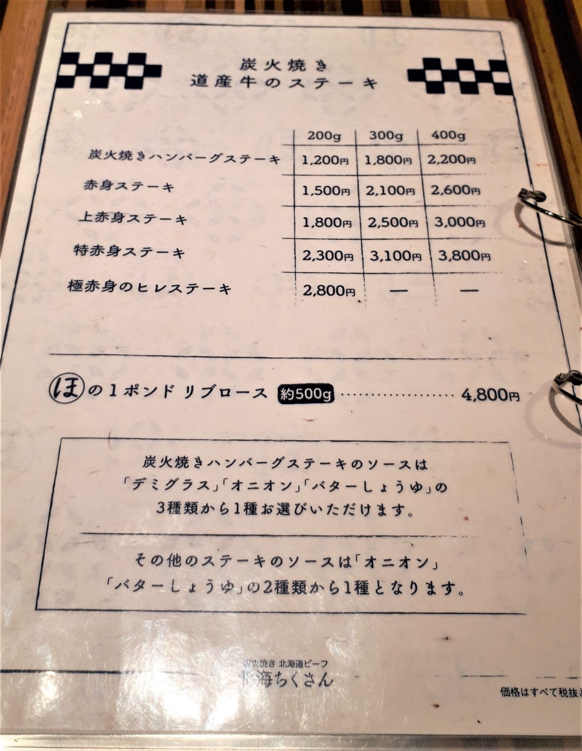 北海ちくさんのメニュー6