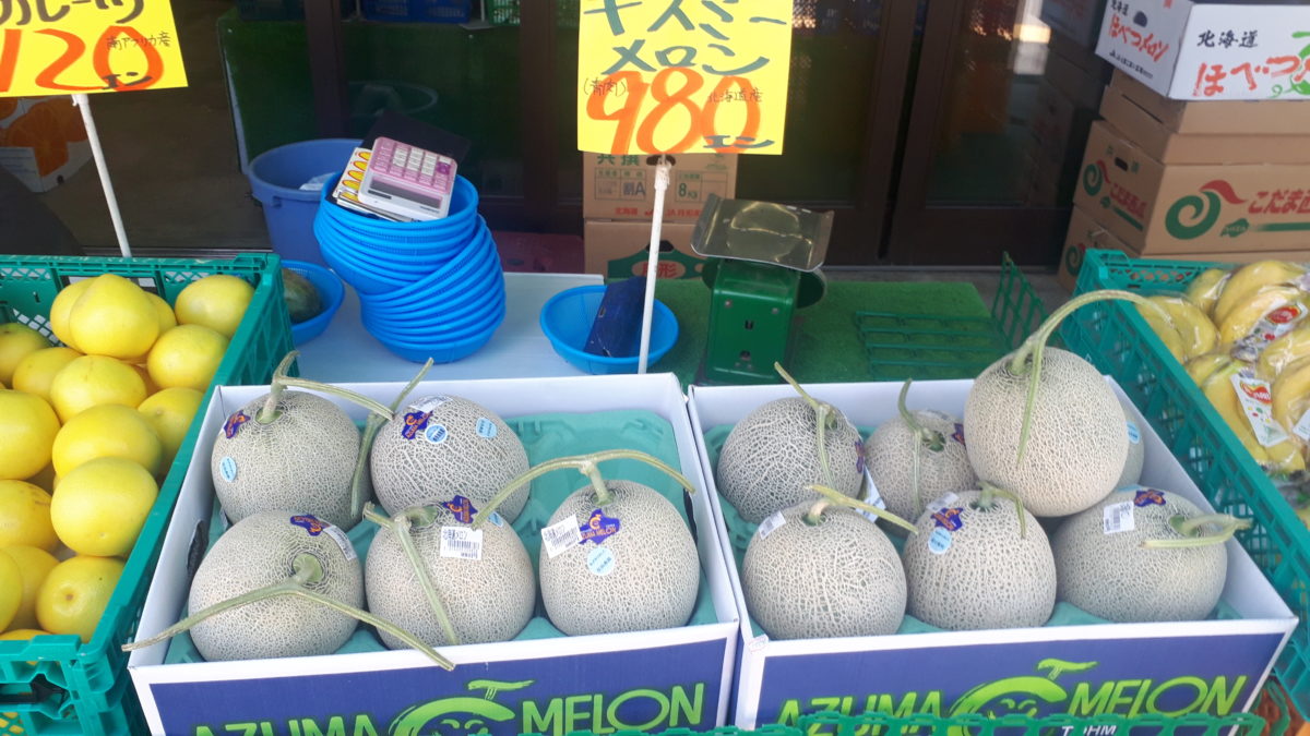 札幌の野菜直売所「小林農園野菜直売所」メロン