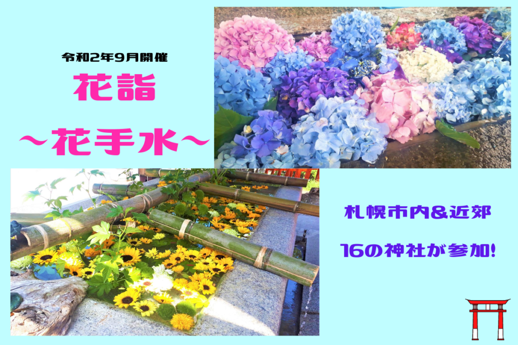 【9/1～22】札幌＆近郊の神社で『花詣～花手水～』開催！手水鉢にお花が浮かび心を癒す♪お詣りして平穏な日常を祈りたい【花手水】