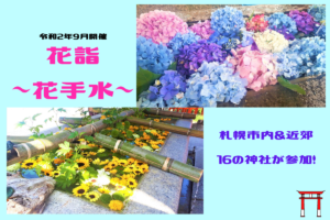 【9/1～22】札幌＆近郊の神社で『花詣～花手水～』開催！手水鉢にお花が浮かび心を癒す♪お詣りして平穏な日常を祈りたい【花手水】