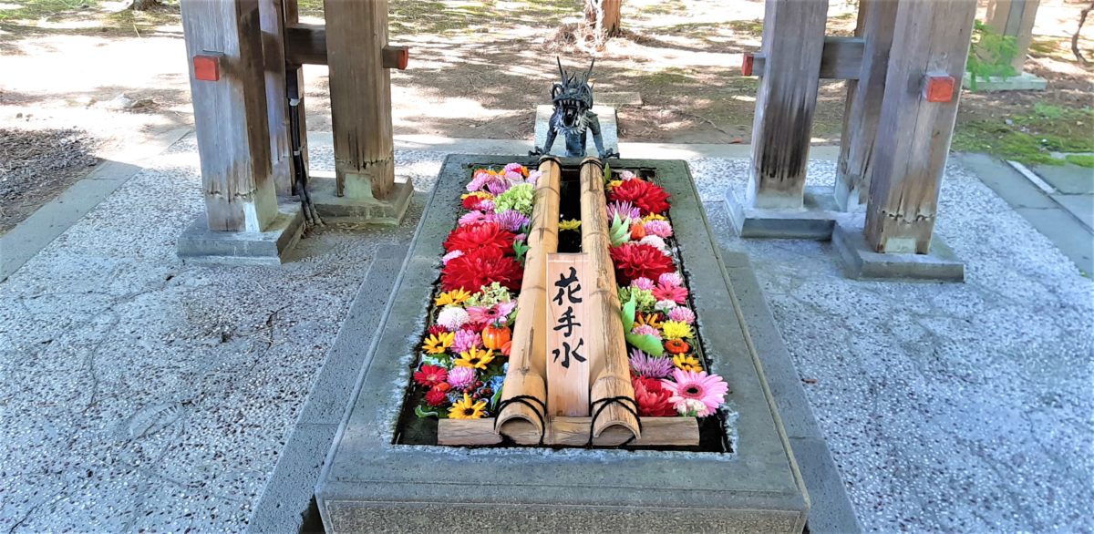 札幌護国神社2020年10月花手水2