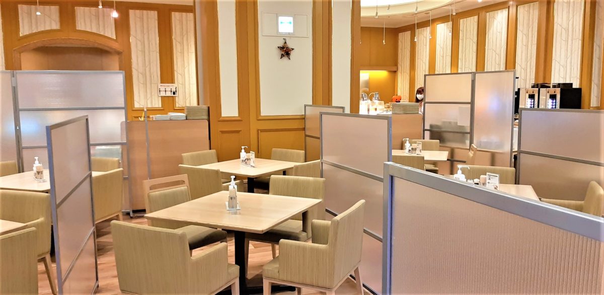 センチュリーロイヤルホテル朝食バイキング会場内座席