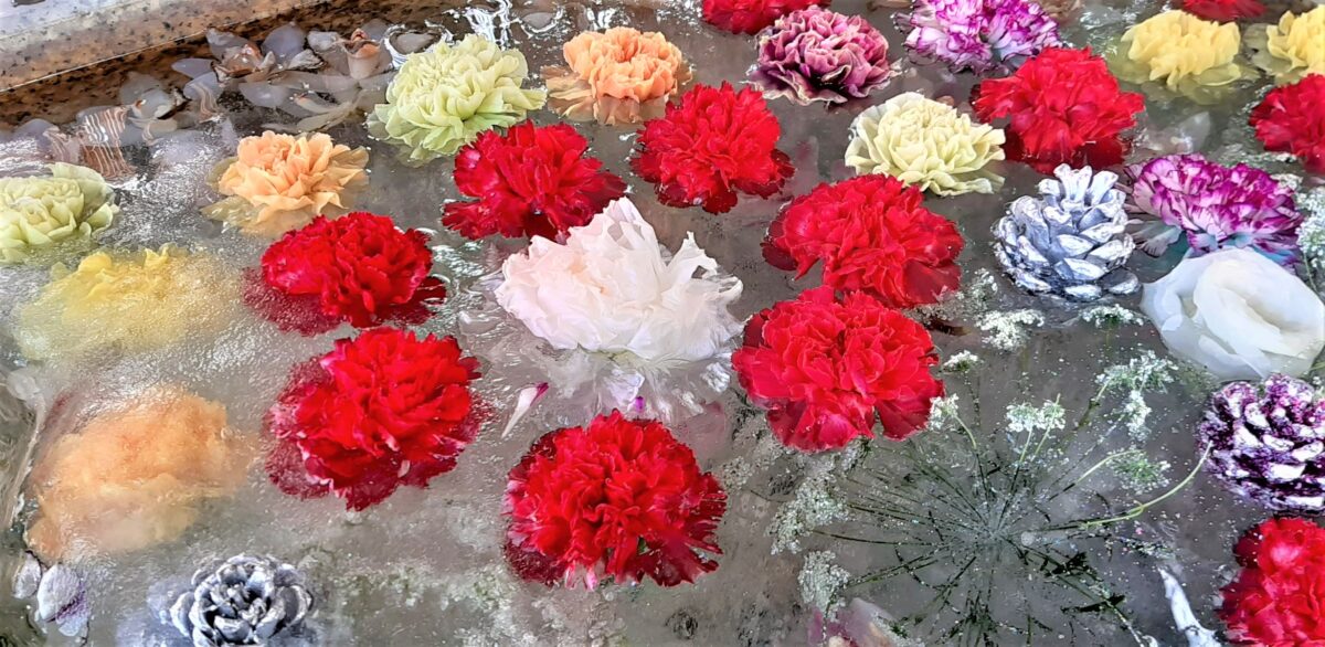 札幌諏訪神社北国の花手水