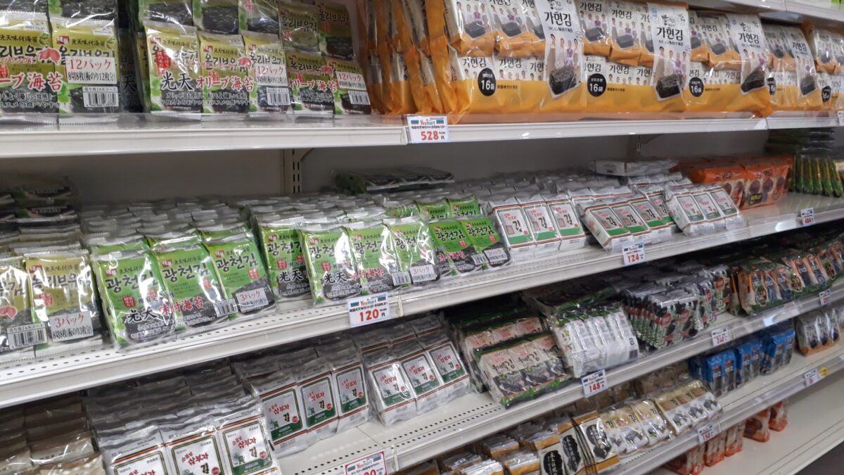 札幌韓国食材スーパー「イエスマート札幌店（Yesmartエイサン）」韓国のり
