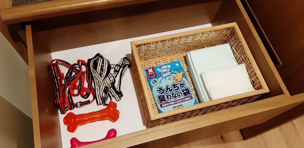 札幌ビューホテル大通公園のペットルーム「ワンちゃんルームプラン」アメニティ