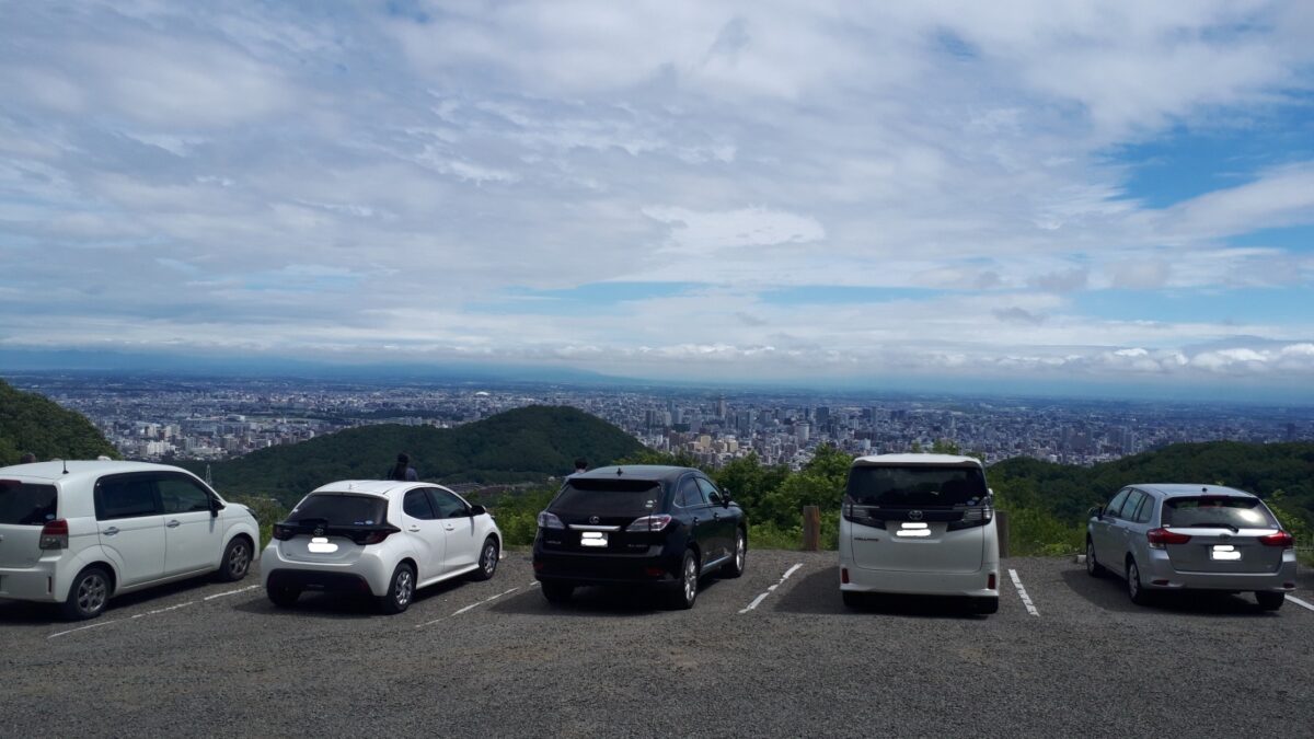札幌景色夜景「幌見峠展望駐車場」昼