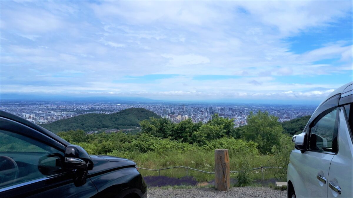 札幌景色夜景「幌見峠展望駐車場」昼