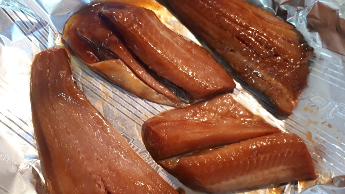 札幌おもしろ自動販売機東区東雁来「千葉水産の魚の冷凍自動販売機」商品メニューのほっけてり漬け焼き方