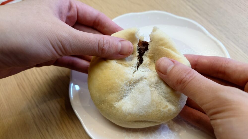 大福パンを割った図1